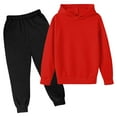 thumbnail image 1 of Dezsed Toddler Boys Girls Fall Clothes Boys' Activewear Kids Clothes Tracksuit Sets Hoodies Sweatshirt and Sweatpants 2 Piece Outfits Red 3-4 Years, 1 of 3