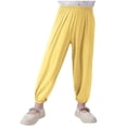 thumbnail image 1 of Dezsed Toddler Boys Girls Lounge Sweatpants Lightweight Elastic Waist Jogger Pants Sport Casual Trousers 5-6 Years Yellow, 1 of 7