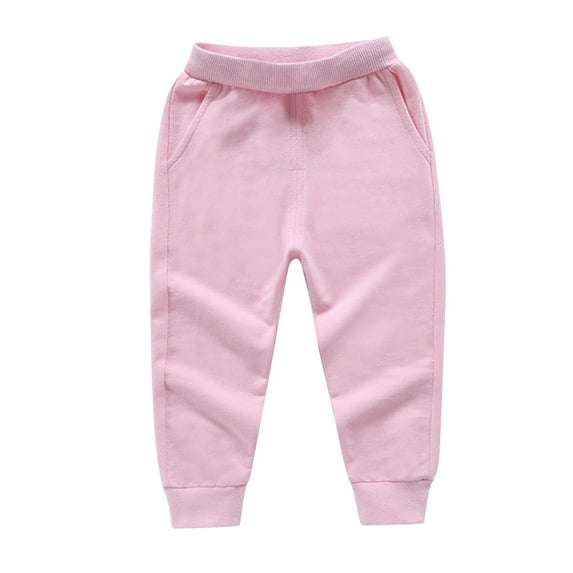 Dezsed Toddler Boys Girls Pull on Fleece Lined Sweatpants Lightweight Elastic Waist Jogger Pants Casual Trousers 2-3 Years Pink