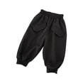 thumbnail image 1 of Dezsed Toddler Boys Girls Pull on Sweatpants Lightweight Elastic Waist Loose Pants Casual Solid Color Trousers 1-2 Years Black, 1 of 5