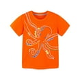 thumbnail image 1 of Dezsed Toddler Boys Shirts Short-Sleeve T-Shirt Kids Boys' Summer Tops, Tees & Shirts Crew Neck Graphic Tees 4-5 Years Orange, 1 of 4