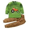 thumbnail image 1 of Dezsed Toddler Fall Clothes Girls and Boys' Casual Long Sleeve Round Neck Printed Sweatshirt Tops Long Pants Sets Mint Green 3-6 Months, 1 of 3
