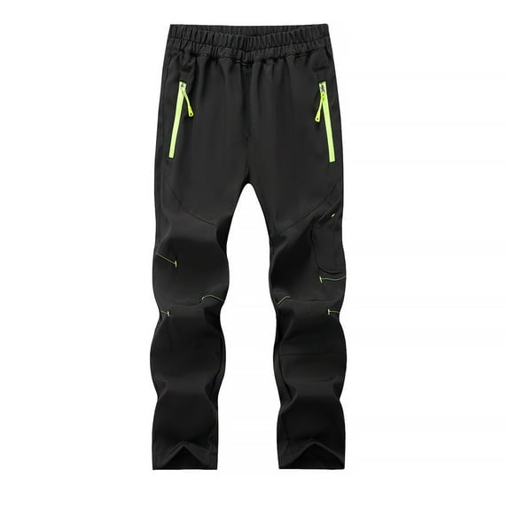 Dezsed Toddler Ski Pants Boys Girls Fashion Plush Solid Color Keep Warm Windproof Water Proof Outdoor Hiking Ski Pants Black 13 Years