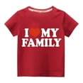 thumbnail image 1 of Dezsed Toddler Valentine's Day T-Shirt Boys Girls Love Heart Graphic Shirt Valentine Short Sleeve Tee Tops 7-8 Years Red, 1 of 3