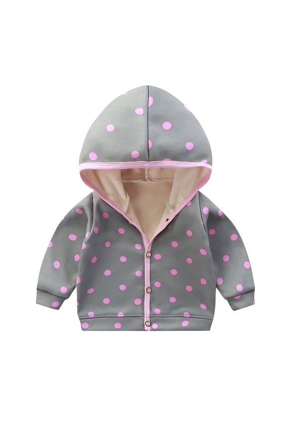 Toddler Zip Up Hoodie Sweatshirt Baby Boys Girls Hooded Coat Lightweight Fall Winter Jacket Thick Warm Outerwear Gray 2-3 Years