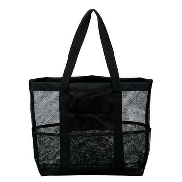 Christmas Gifts Clearance! Dezsed Tote Bag Clearance Beach Bags,Waterproof Sandproof, Mesh Beach Bag for Swim Pool Bag Beach Tote Bag,Toy Tote Bag,Grocery Storage Net Bag Black