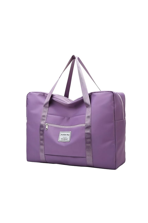 Dezsed Travel Bag Foldable Travel Duffel Bag Tote Carry On Luggage Sport Duffle Week-Ender Overnight for Women and Girls Purple