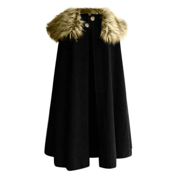 Dezsed Trench Coat Men Men's Fashion Cloak Collar Long Cloak Winter Show Costume Top Blouse Black XXXL