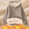 thumbnail image 1 of Dezsed Unisex-kids Fleece Hoodie Sweatshirt Toddler Boys Girls Fashion Long Sleeved Thickening Warm Pocket Casual Sports Tracksuits Hooded Top for 7-8 Years Khaki, 1 of 9