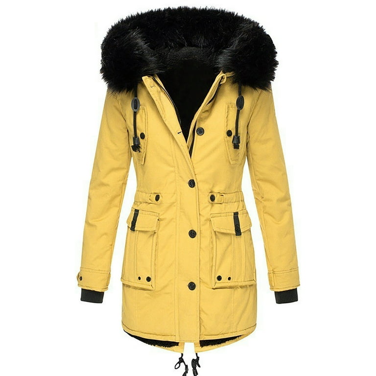 Womens yellow winter coat new arrivals