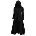thumbnail image 1 of Dezsed Women Gothic Vintage Casual Long Hoodies Sweatshirt Long Sleeve Plus Size Loose Tunic Tops Hooded Dress Cape Sweatshirt Black XXXL, 1 of 7
