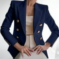 thumbnail image 1 of Dezsed Women's Blazers & Suit Jackets Fashion Women Casual Pockets Long Sleeve Casual Solid Coat Cardigan Blouse Navy XXXL, 1 of 5