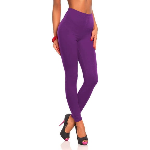 Dezsed Women's High Waist Yoga Pants Sports Fitness Stretch Pants Workout Running Yoga Leggings for Women Purple M