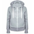 thumbnail image 1 of Dezsed Women's Long Sleeve Full Zip Soft Warm Sweatshirt Jacket Fashion Women Casual Hooded Slim Zipper Fleece Sweater Coat Gray XXL, 1 of 3