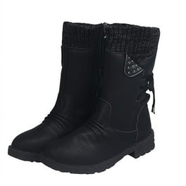 AXXD Low Heeled Mid Calf Boots Rain Boots Daily Medium Fall Winter Water Shoes For Women Rain Boots For Women Girls Ladies Mid Calf Boots For Rollback Walmart