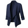 thumbnail image 1 of Dezsed Women's Open Front Blazer Clearance Womens Fashion Casual Solid Open Front Cardigan Long Sleeve Jacket Coat Navy XL, 1 of 5
