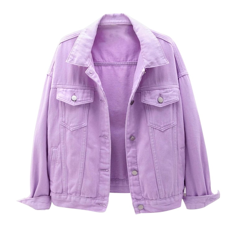 Dezsed Women's Oversized Denim Jacket Women Spring And Warm Solid