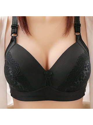 CHGBMOK Bras for Women Comfort Front Close Bra Wirefree Underwear Plus Size  Bra on Clearance