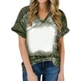 thumbnail image 1 of Dezsed Women's Tshirts Casual V Neck Short Sleeve Loose Summer Tunic Tops Blouse Basics Tees Cute Clothes Army Green S, 1 of 5