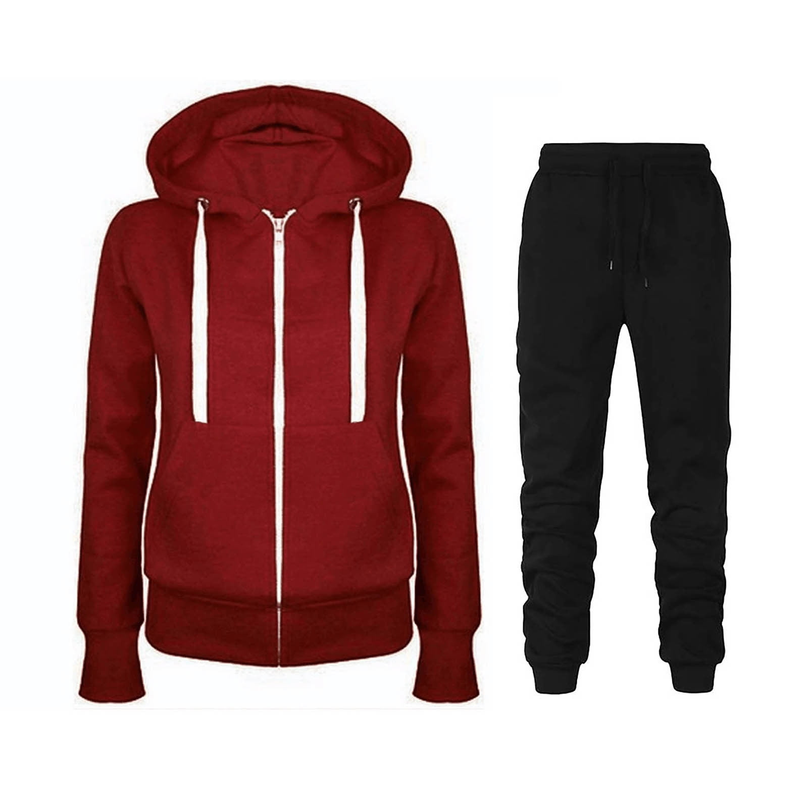 Dezsed Women s Two Piece Tracksuit Set Long Sleeve Sweatsuits Pants Casual Outfits Clearance Womens Sports Tracksuits Pullover Hoodies Sweatpants