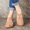 thumbnail image 1 of Dezsed Women's Wedges Sandals Soft Leather Closed Toe Vintage Non-Slip Sandals For Women Beige 38, 1 of 5