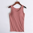 thumbnail image 1 of Dezsed Womens Summer Crewneck Tank Tops with Built in Bras Sleeveless Comfy Yoga Workout Sports Tops Activewear for Women Red XXXXL, 1 of 7