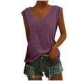 thumbnail image 1 of Dezsed Womens Tank Tops Casual Loose Soft Cap Sleeve Solid Color T-Shirt Blouse Tops, 1 of 8