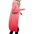 thumbnail image 1 of Dezsed Zip Up Hoodie Women Clearance Women's Gradient Loose Long Sleeve Hoodie Sweater Top Long Coat Hot Pink S, 1 of 6