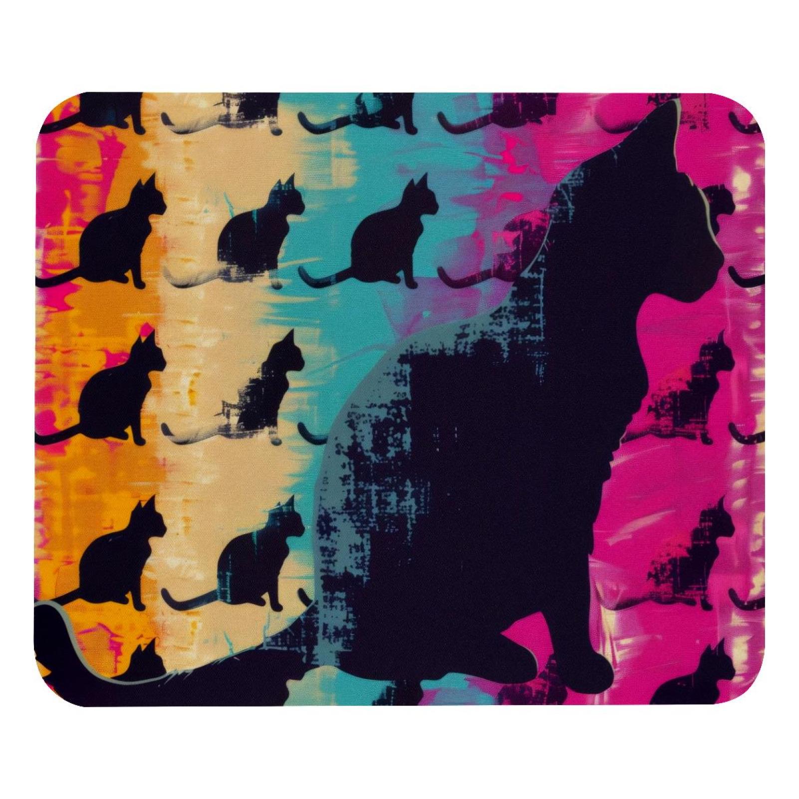 DfaoWkGE Cat Silhouette Printed Mouse Pad Jiaji Cloth Rectangular Mouse