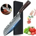 thumbnail image 1 of Dfito 7 inch Santoku Knife, Stainless Steel Ultra Sharp Kitchen Chef Knife, 1 of 11