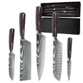 thumbnail image 1 of Dfito Kitchen Chef Knife Sets, 3.5-8 inch Set Boxed Knives 440A Stainless Steel Ultra Sharp Japanese Knives, 5 Pieces Knife Sets, 1 of 10