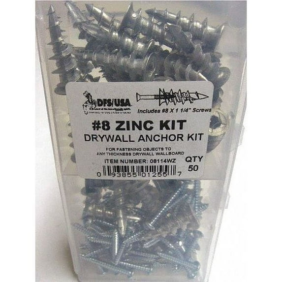 Dfs Zinc Wall Driller Kit,No. 8 08114WZ