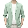 thumbnail image 1 of Dgankt Blazer for Men Men's Casual Blazer Double-Button Lightweight Regular Fit Sport Coat One Button Suit Jacket, 1 of 4