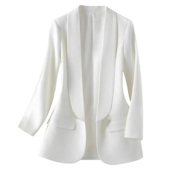 Dgankt Blazers for Women Fashion Casual Solid Color Long Sleeve Lapel Real Pocket Suit Jacket,Size S-3XL
