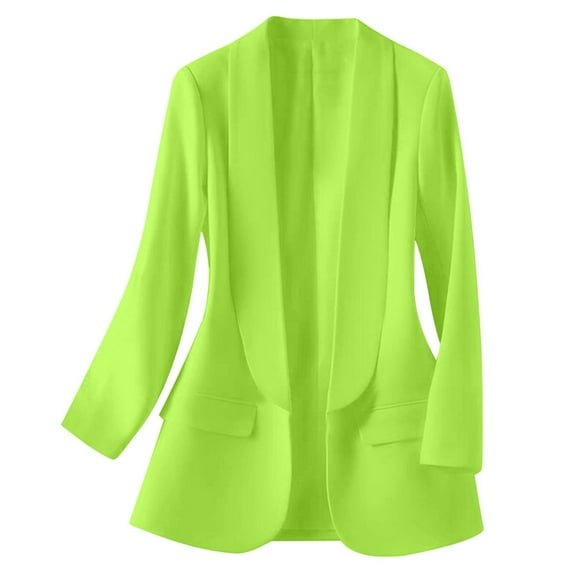 Dgankt Blazers for Women Fashion Casual Solid Color Long Sleeve Lapel Real Pocket Suit Jacket,Size S-3XL