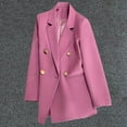 thumbnail image 1 of Dgankt Blazers for Women Fashion Casual Solid Color Pocket Turndown Collar Long Sleeve Blouse Blazer,Size S-3XL, 1 of 6