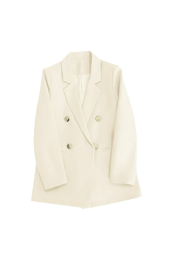 Blazers for Women Fashion Double Breasted Button Coat Blouse Slim Outwear Blazer,Size S-3XL