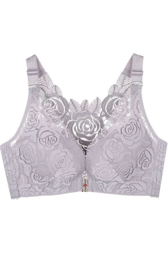 Bras for Women C Cup Wirefree Lace Bra Full Coverage Push up Everyday Wear,Size S-5XL