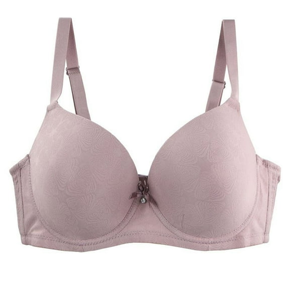 Dgankt Bras for Women Solid Color Maternity Sleeping Underwear with Underwear Daily Bra,Size 100E