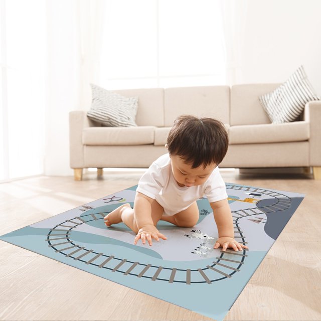 Dgankt Children's Floor Mats Game Puzzle Washable Track Maze Crystal