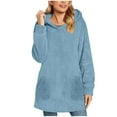 thumbnail image 1 of Dgankt Coats for Women Solid Color Hooded Loose Fitting Pullover Jacket Long Sleeved Hooded Top,Sizes S-2XL, 1 of 6