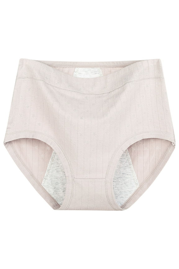 Cotton Panties Women's High-Waisted Leakproof Ribbed Cotton Briefs - Soft Stretchy Postpartum Underwear for Post-Delivery Recovery, Maternity Comfort & Gentle Support XL-6XL