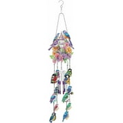 Dgankt DIY Dotted Diamond Art Painting Wind Chime Kit Three-Dimensional Sun Catchers Diamonds Paintings Hanging Ornaments For Spring Garden Double-Sided Point D on Clearance