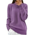 thumbnail image 1 of Dgankt Fall Sweaters for Women Comfortable Long Sleeve Casual Knitted-Neck Blouse Sweater,Size S-XL, 1 of 6