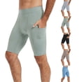 thumbnail image 1 of Dgankt Fitness Clothing Men's Compression Workout Shorts – High-Stretch Athletic Tights with Phone Pockets, Moisture-Wicking & Quick-Dry Fabric for Jogging, Marathons & Night Runs M-3XL, 1 of 4