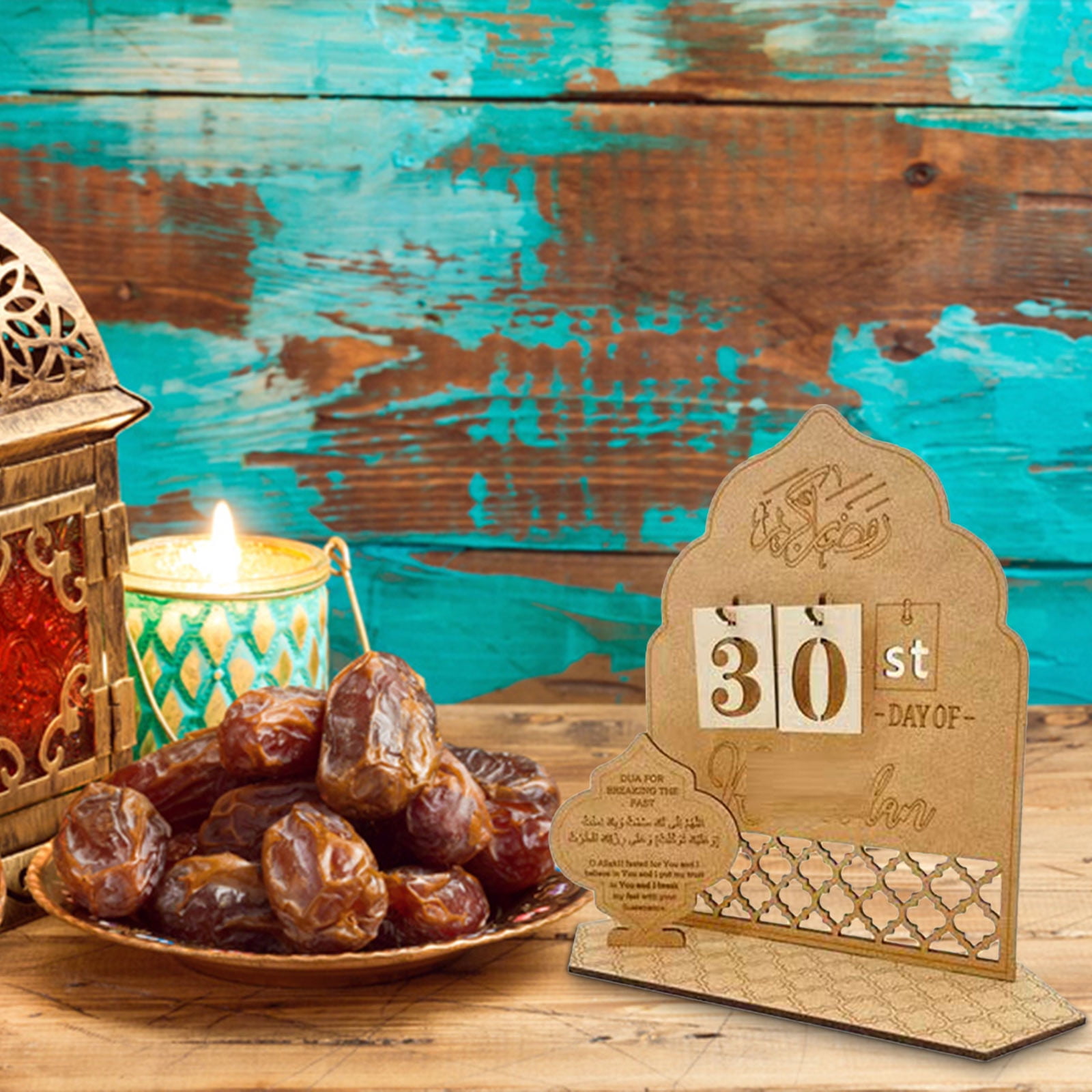 ramadan wooden countdown calendar mosque
