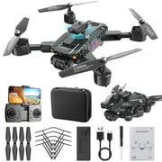 Dgankt Helicopter Drone Foldable FPV Drone with Electrionic Regulation Dual 1080P WiFi Camera ; Gesture Control RC Quadcopter for Kids Adults , Gravity Sensor