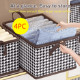 thumbnail image 1 of Dgankt Home Essentials 4PCFoldable Closet Storage Box, Clothes Storage Basket Thickened Steel Frame Storage Box Miscellaneous Clothes Pants Storage Artifact Home Essentials, 1 of 9