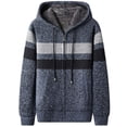 thumbnail image 1 of Dgankt Hoodies for Men Color Match Fleecing Fallow Intensification Hooded Knitwear Coat,Size M-4XL, 1 of 7