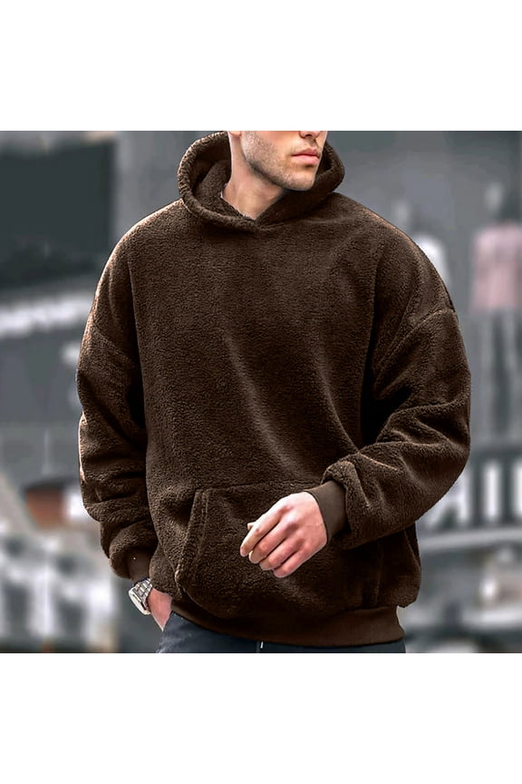 Hoodies for Men Comfortable Hoodie Heart Pattern Solid Hooded Pocket Drawstring Sweatshirt,Size S-5XL